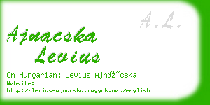 ajnacska levius business card